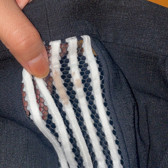 Zac by Zac Posen With and Black Mesh Tuxedo Stripe Trousers - Picture 6 of 7